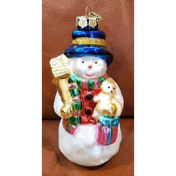 2003 Thomas Pacconi Classics Ornaments 5.5 Inch Sleigh Santa Snowman Wooden Box - Picture 2 of 16